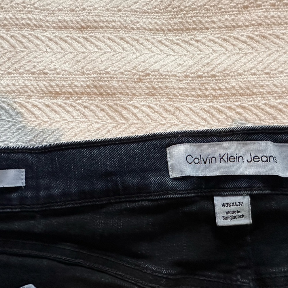 Men’s Calvin Klein jeans size 36 waist, 32 length.